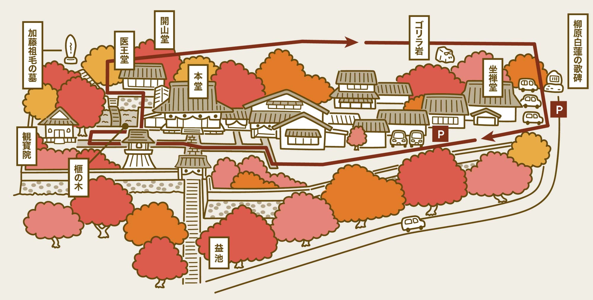 玉龍寺境内マップ